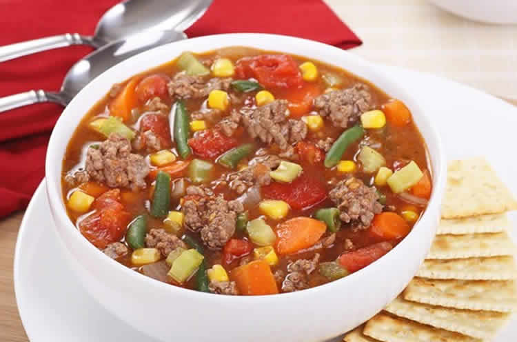 Soupe Boeuf hache et legumes au cookeo