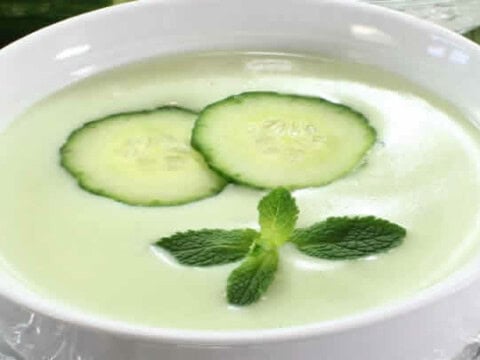 Soupe concombre et menthe au thermomix
