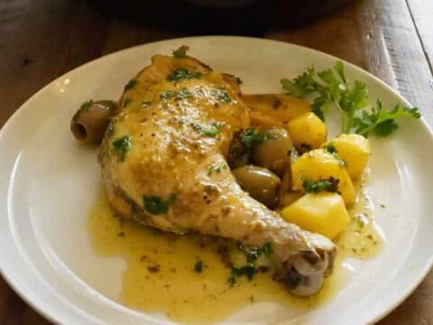 Tajine poulet pommes de terre olive au cookeo