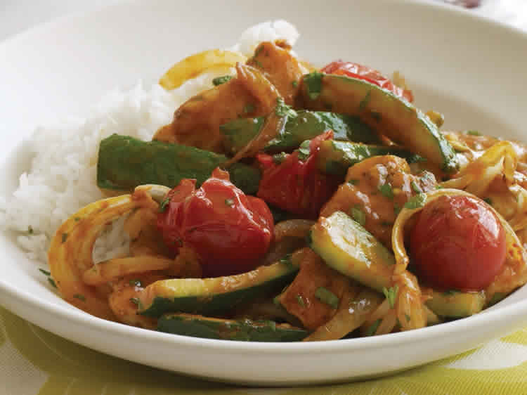 poulet courgette et tomate au cookeo