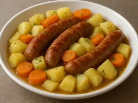 saucisse aux légumes au Cookeo