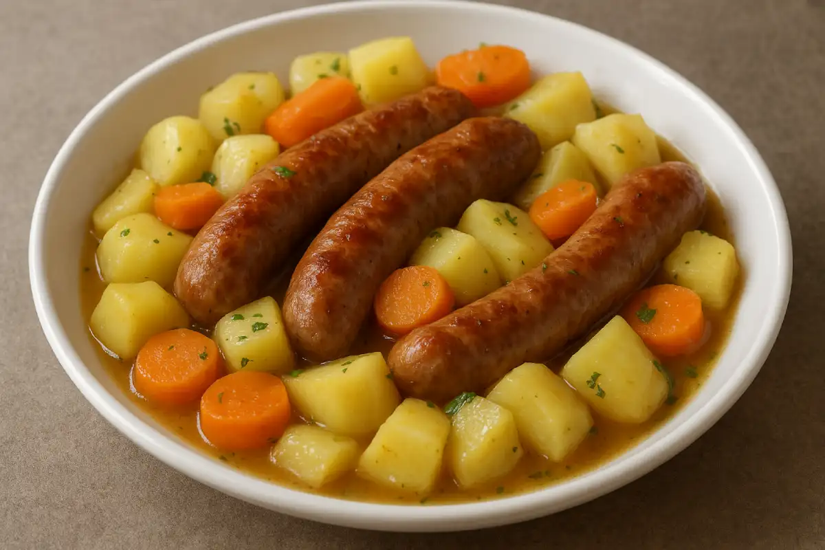 saucisse aux légumes au Cookeo