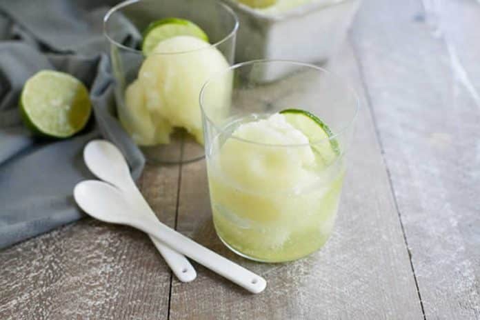 sorbet gin tonic au citron avec thermomix