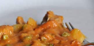 Poulet pomme de terre carotte et petit pois au cookeo