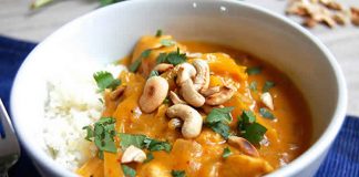 Poulet potiron et curry au cookeo