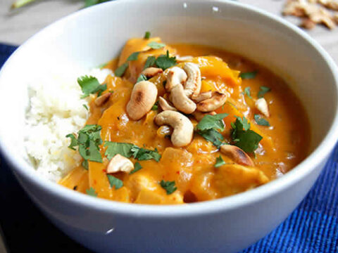 Poulet potiron et curry au cookeo