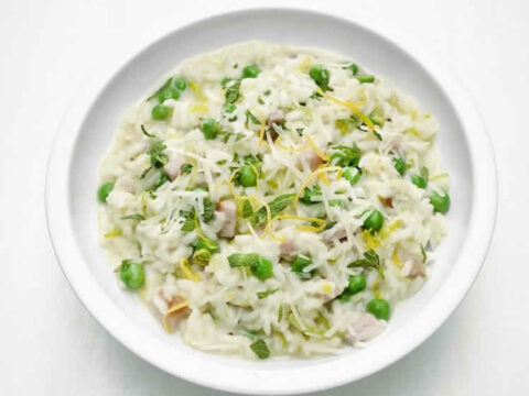 Risotto aux petits pois et jambon au cookeo