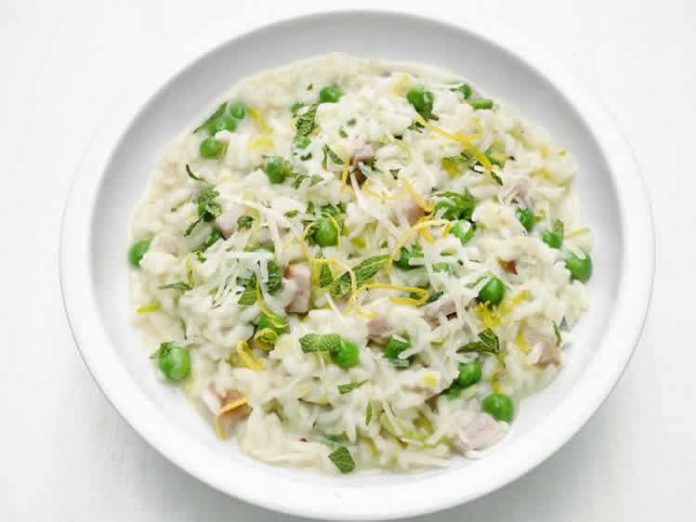 Risotto aux petits pois et jambon au cookeo