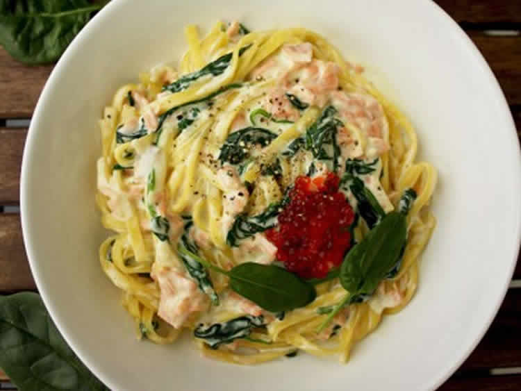 Tagliatelle épinards et saumon fumé au thermomix