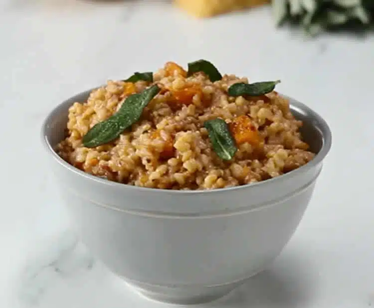 Courge butternut et riz au four