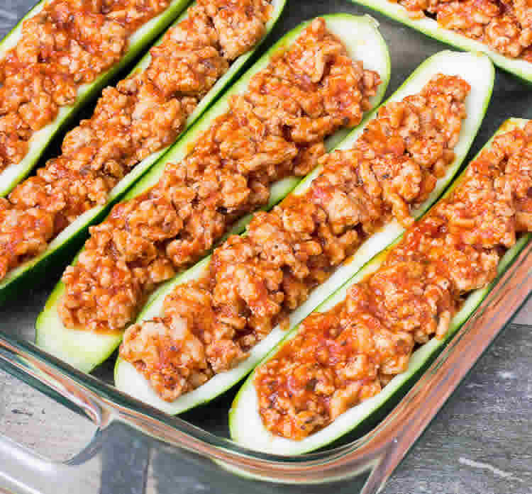 Courgettes farcies au thon