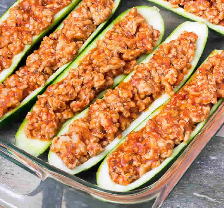 Courgettes farcies au thon