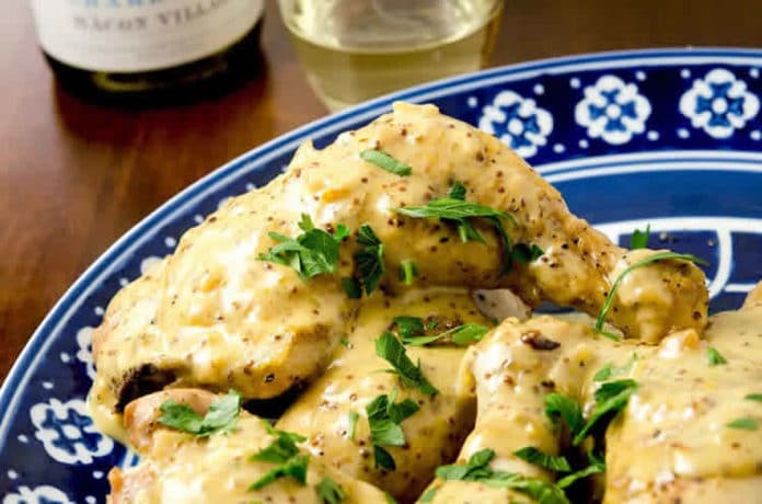 Cuisses de poulet avec moutarde au cookeo