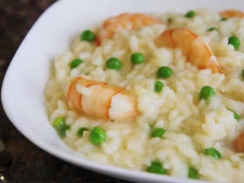 Risotto crevettes et petits pois au cookeo