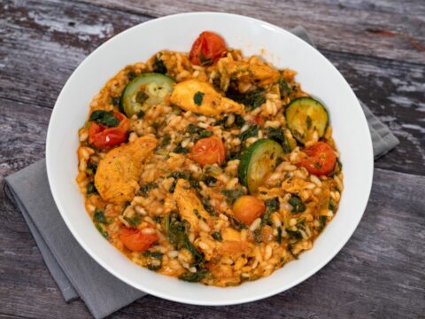 Risotto de poulet et poivron au cookeo