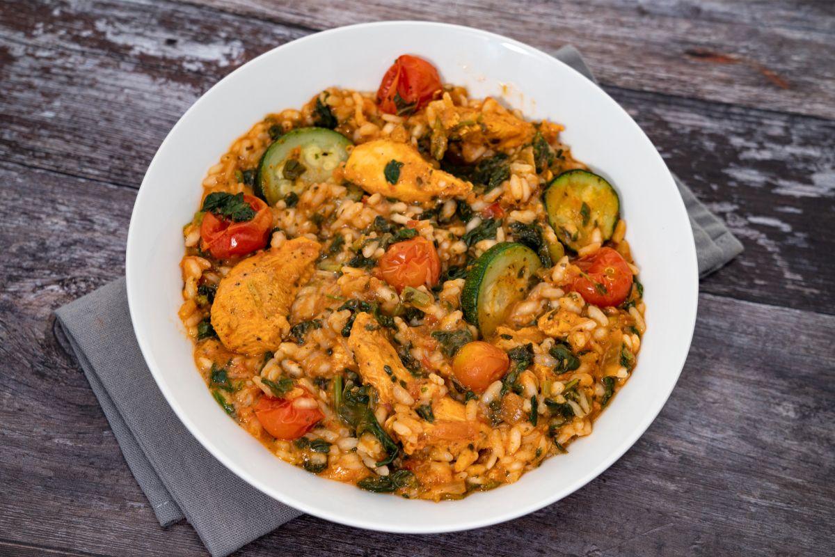 Risotto de poulet et poivron au cookeo