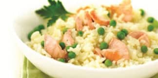 Risotto saumon et petits pois au cookeo