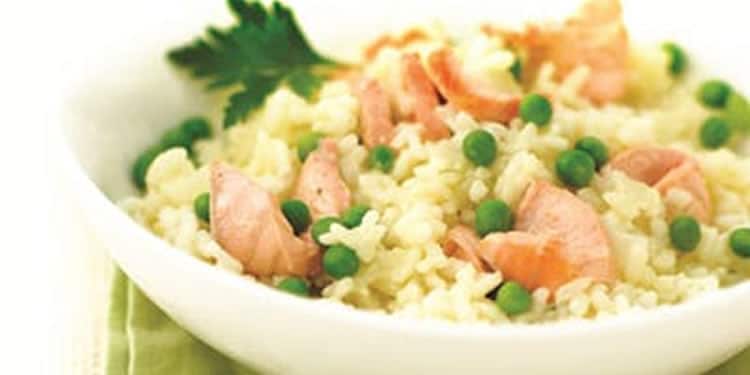 Risotto saumon et petits pois au cookeo