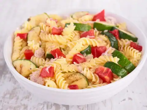 pâtes courgette poivron au cookeo