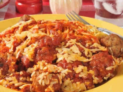 Boulettes kefta riz et sauce tomate au Cookeo