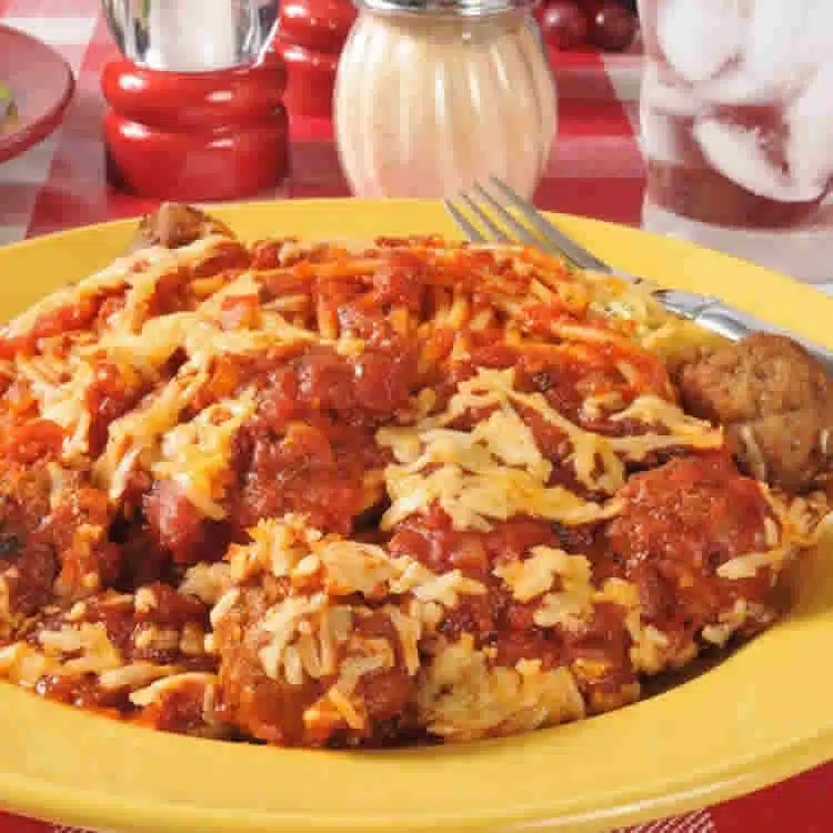 Boulettes kefta riz et sauce tomate au Cookeo