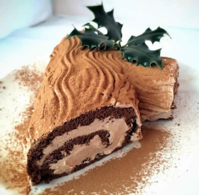 Bûche de Noël chocolat orange