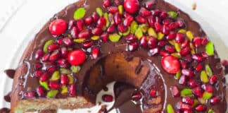 Cake au chocolat et fruits