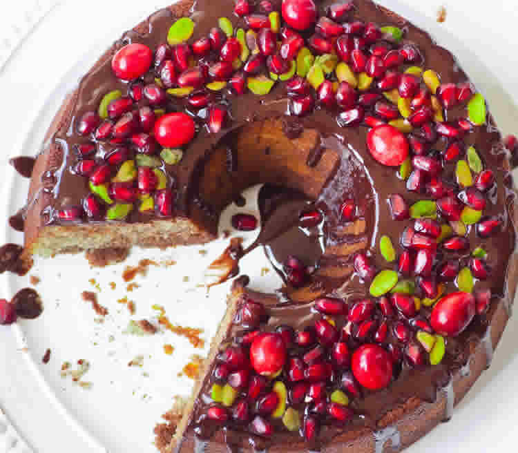 Cake au chocolat et fruits