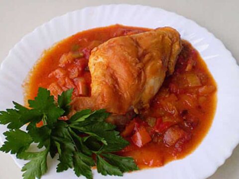 Cuisses de lapin aux poivrons et tomates au cookeo