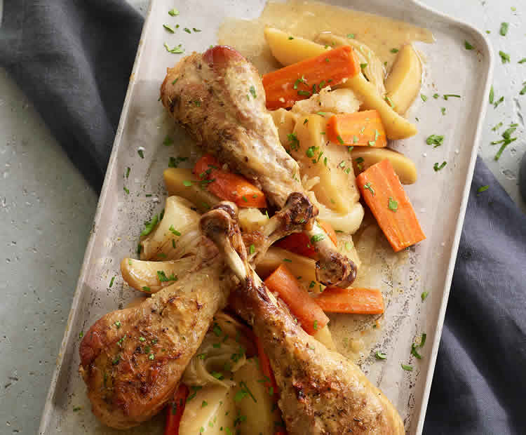 Pilons de poulet pomme de terre carotte au Cookeo