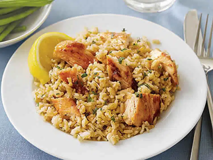 Poulet au riz avec sauce Worcestershire cookeo
