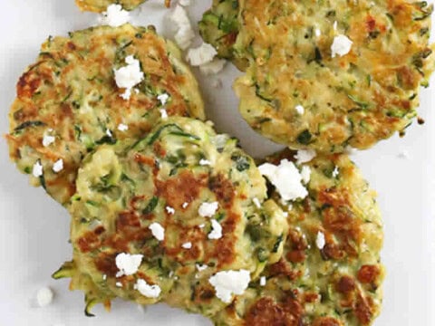 Recette beignets de courgettes et féta w.w