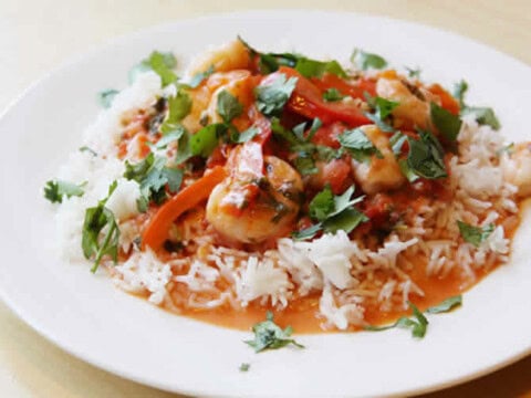 Recette crevettes aux tomates et lait de coco ww