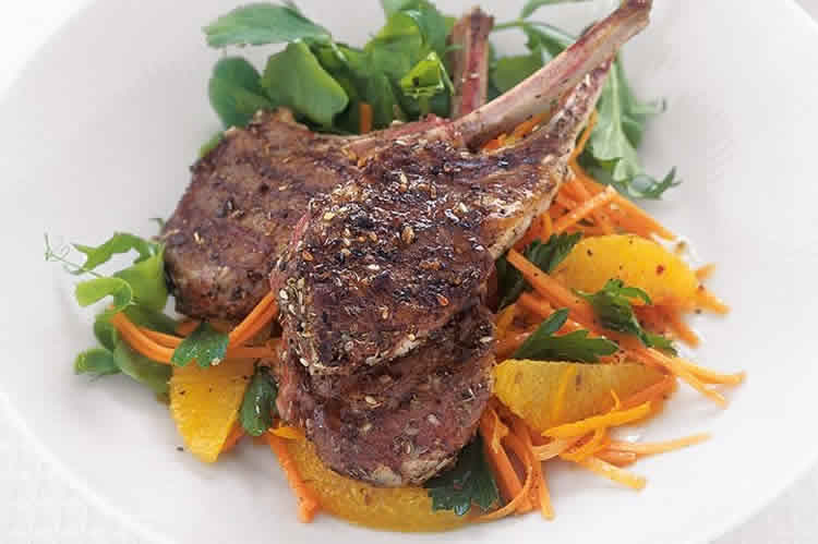 Recette côtelettes agneau grillées au zaatar ww