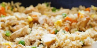 Recette de riz frit au poulet et aux légumes ww