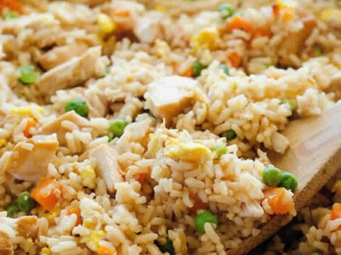 Recette de riz frit au poulet et aux légumes ww