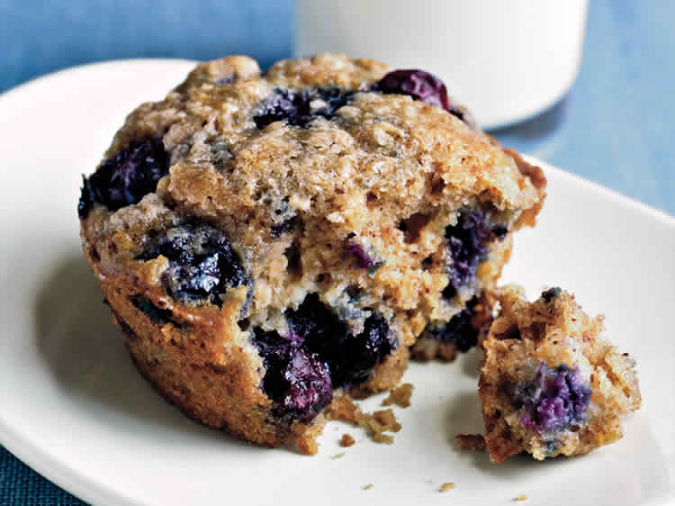 Recette des muffins aux myrtilles et avoine ww
