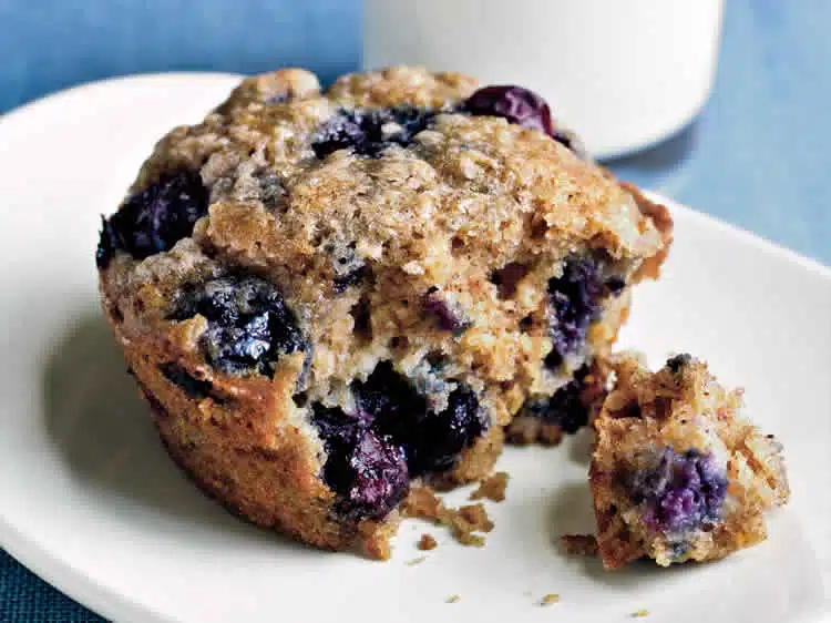 Recette des muffins aux myrtilles et avoine ww