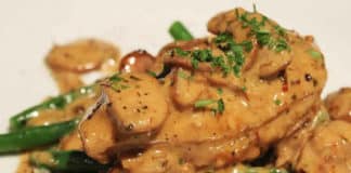 Recette filet de poulet et champignons à la sauce du beurre ww