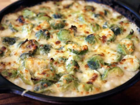 Recette gratin choux de Bruxelles au fromage ww