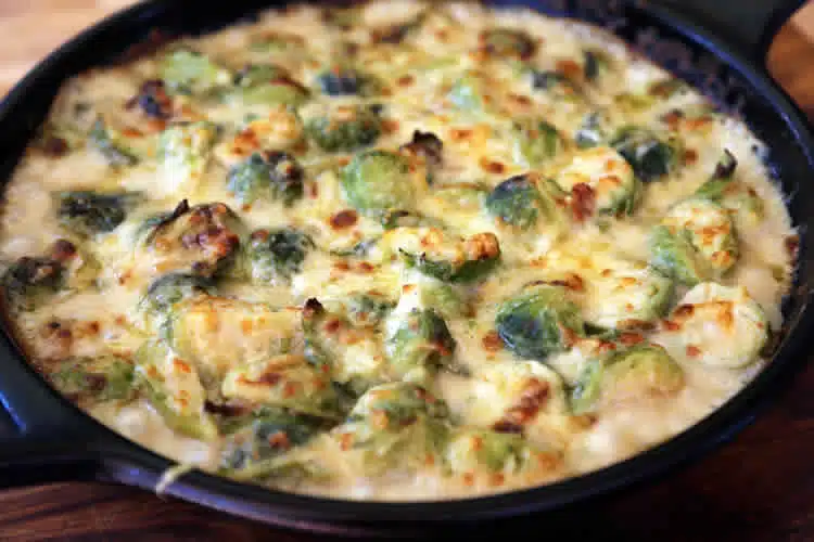 Recette gratin choux de Bruxelles au fromage ww