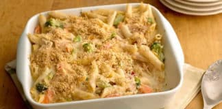 Recette gratin pennes thon aux champignons ww