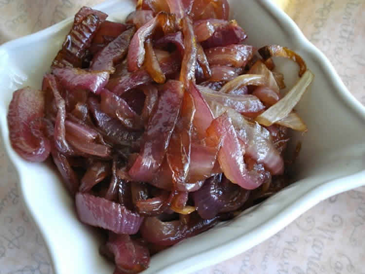 Recette oignons caramélisés balsamique ww