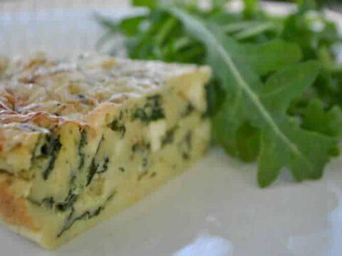Recette quiche sans pâte aux épinards et au fromage feta ww