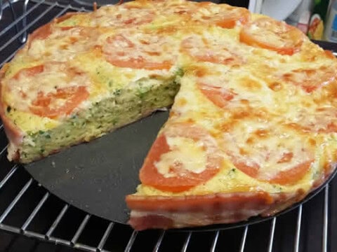 Recette quiche sans pâte courgettes et bacon ww