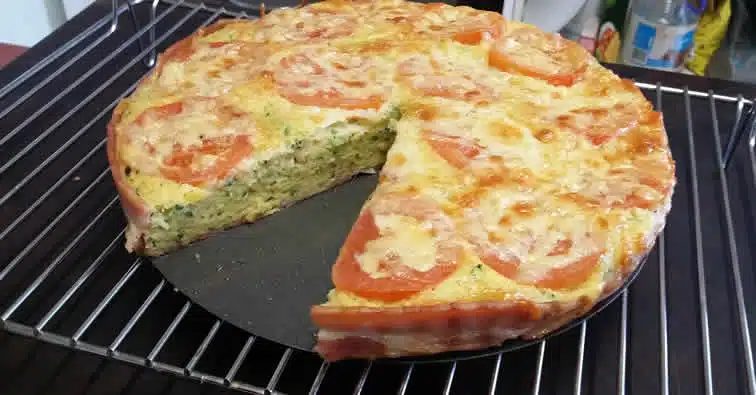 Recette quiche sans pâte courgettes et bacon ww