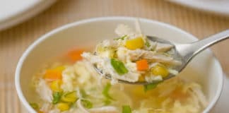 Recette soupe de poulet aux oeufs ww