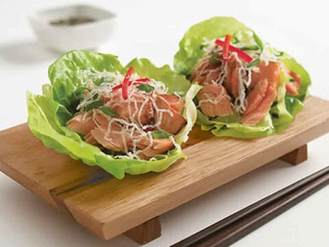 Recette wraps de saumon et laitue weight watchers