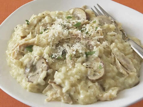 Risotto crémeux au poulet et ail au thermomix
