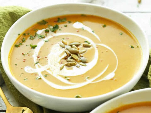 Soupe de butternut lait de coco et curry